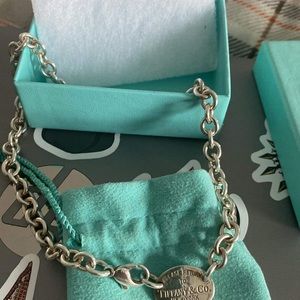 Authentic Tiffany Chain and Oval Pendant